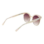 Beige Metal Sunglasses